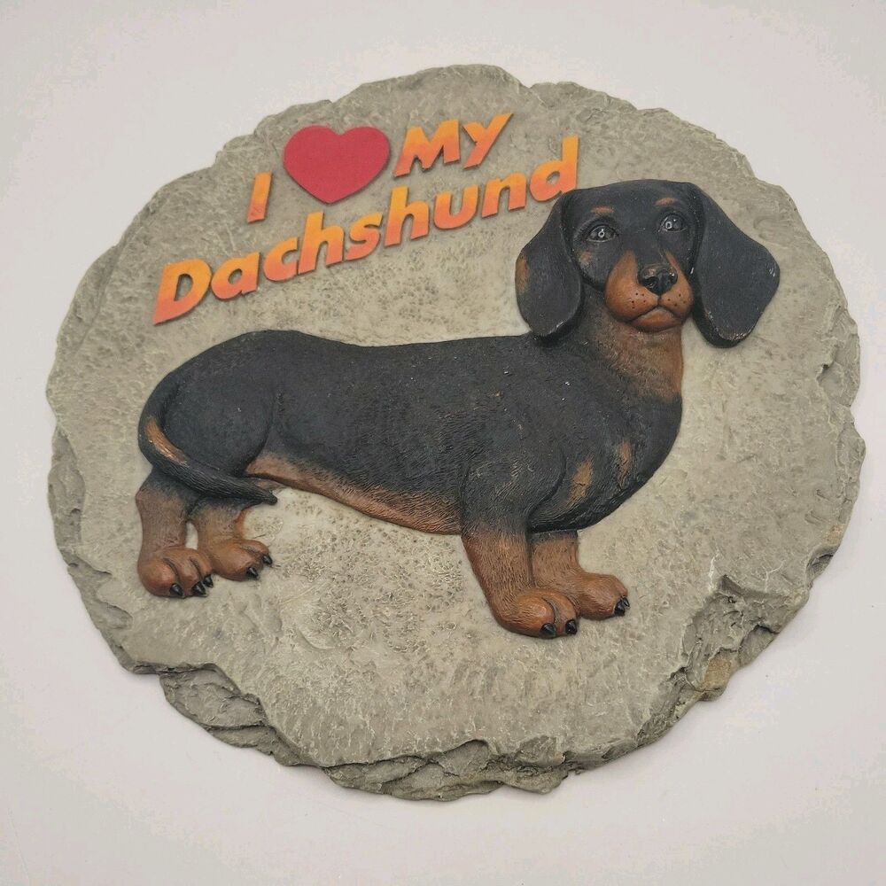 Spoontiques Dachshund Dog "I Love My Dachshund” Stepping Stone 10” Wall Plaque